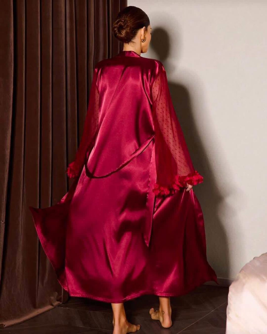 قميص نوم سيتان عرايسي روب طويل